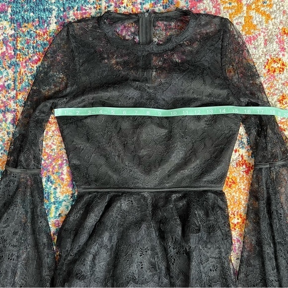 Misha Collection Lace Ruffle Trumpet Bell Sleeve‎ Blouse - Picture 13 of 16